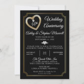 Heart Diamonds 50ste Huwelijksjubileumfeest Kaart (Voorkant)