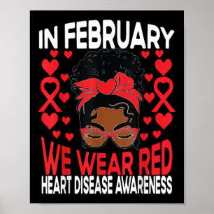 Heart Disease Afrikaans-Amerikaans meisje in febru Poster