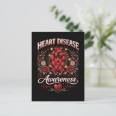 Heart Disease Awareness Briefkaart (Staand voorkant)