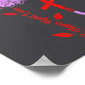 Heart Disease Awareness Faith Hope Fight Love Card Poster (Hoek)