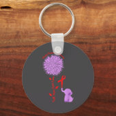 Heart Disease Awareness Faith Hope Fight Love Card Sleutelhanger (Voorkant)