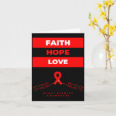 Heart Disease Awareness Faith Hope Love Design  Kaart (Gele Bloem)
