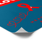 Heart Disease Awareness Faith Hope Love Design Poster (Hoek)