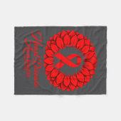 Heart Disease Awareness  Fleece Deken (Voorkant (Horizontaal))