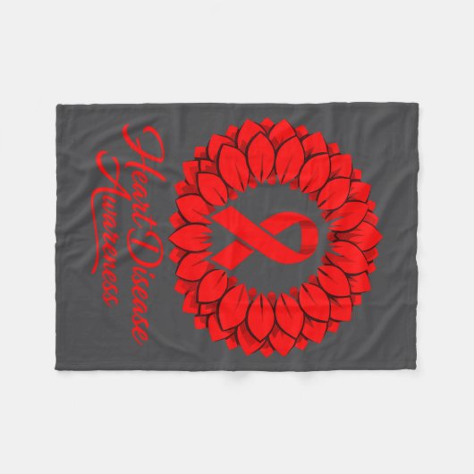 Heart Disease Awareness  Fleece Deken (Voorkant (Horizontaal))