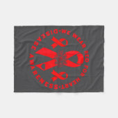 Heart Disease Awareness Fleece Deken (Voorkant (Horizontaal))