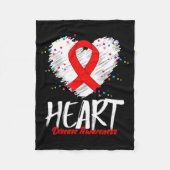Heart Disease Awareness  Fleece Deken (Voorkant)