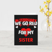 Heart Disease Awareness Gift We gaan rood voor mij Kaart (Gele Bloem)