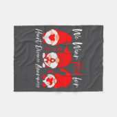 Heart Disease Awareness Gnome  Fleece Deken (Voorkant (Horizontaal))