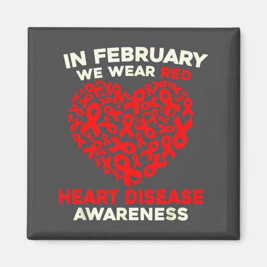 Heart Disease Awareness Go Red In February Health  Magneet (Voorkant)