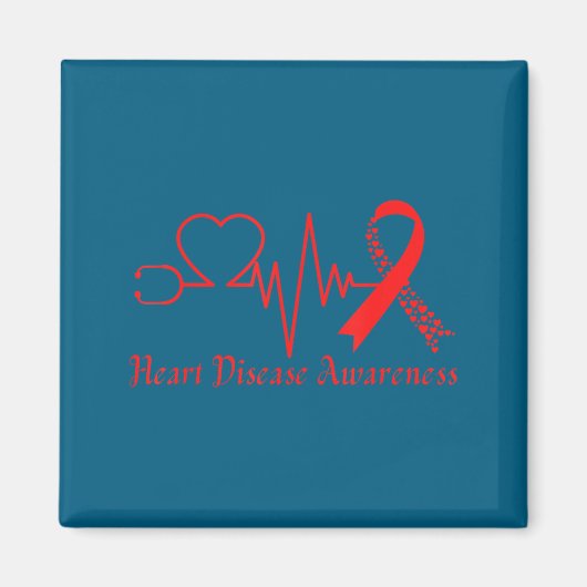 Heart Disease Awareness Go Red In February Health  Magneet (Voorkant)