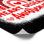 Heart Disease Awareness Heart Month Rainbow Heart  Poster (Hoek)