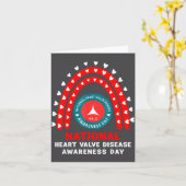 Heart Disease Awareness - Heart Valve Disease Awar Kaart (Gele Bloem)