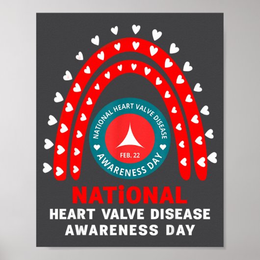 Heart Disease Awareness - Heart Valve Disease Awar Poster (Voorkant)
