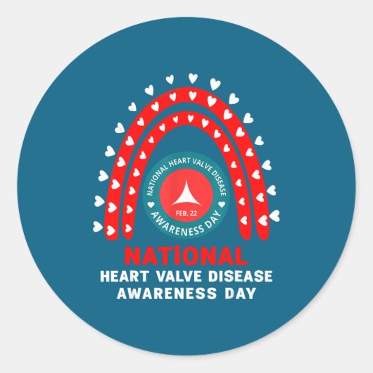 Heart Disease Awareness - Heart Valve Disease Awar Ronde Sticker (Voorkant)