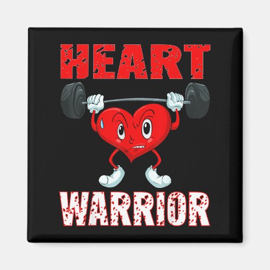 Heart Disease Awareness Heart Warrior Wear Red Hea Magneet (Voorkant)