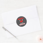 Heart Disease Awareness Heart Warrior Wear Red Hea Ronde Sticker (Envelop)