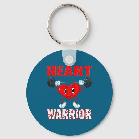Heart Disease Awareness Heart Warrior Wear Red Hea Sleutelhanger (Voorkant)