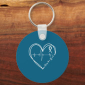Heart Disease Awareness Heartbeat Chd Wear Red Hea Sleutelhanger (Voorkant)