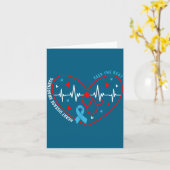 Heart Disease Awareness Heartbeat Survivor Warrior Kaart (Gele Bloem)