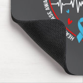 Heart Disease Awareness Heartbeat Survivor Warrior Muismat (Hoek)