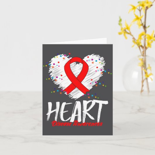 Heart Disease Awareness Kaart (Gele Bloem)