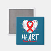 Heart Disease Awareness  Magneet (Voorkant / Achterkant)
