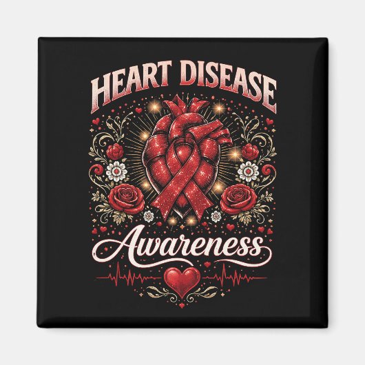 Heart Disease Awareness Magneet (Voorkant)