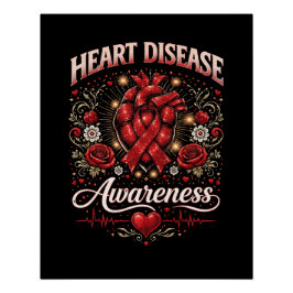 Heart Disease Awareness Perfect Poster