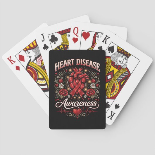 Heart Disease Awareness Pokerkaarten (Achterkant)
