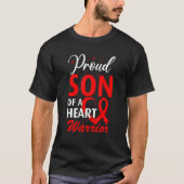 Heart Disease Awareness Proud Son of a Heart Warri T-shirt (Voorkant)