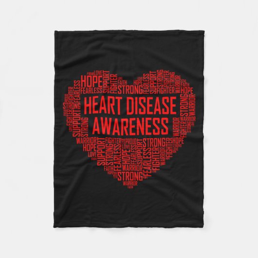 Heart Disease Awareness Red Heart Gift February We Fleece Deken (Voorkant)