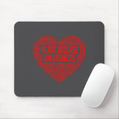 Heart Disease Awareness Red Heart Gift February We Muismat (Met muis)