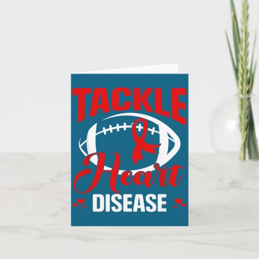 Heart Disease Awareness Red Heart Tackle Heart Dis Kaart (Voorkant)