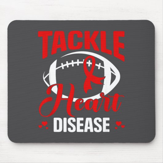 Heart Disease Awareness Red Heart Tackle Heart Dis Muismat (Voorkant)