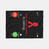 Heart Disease Awareness Red Ribbon Heart Attack Su Fleece Deken (Voorkant (Horizontaal))