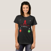 Heart Disease Awareness Red Ribbon Heart Attack Su T-shirt (Voorkant volledig)