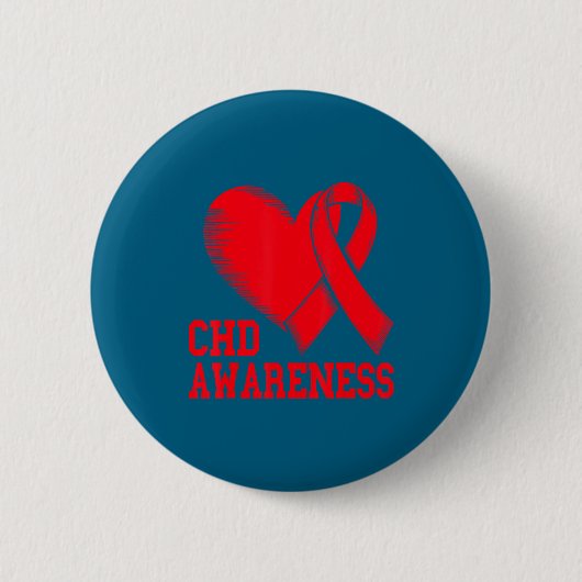 Heart Disease Awareness  Ronde Button 5,7 Cm (Voorkant)