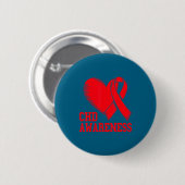 Heart Disease Awareness  Ronde Button 5,7 Cm (Voorkant /achterkant)