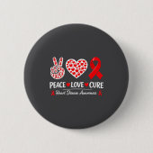 Heart Disease Awareness  Ronde Button 5,7 Cm (Voorkant)