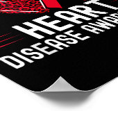 Heart Disease Awareness Shirt CHD Draag rood Poster (Hoek)