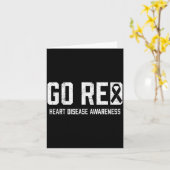 Heart Disease Awareness Shirt Go Red Heart Disease Kaart (Gele Bloem)
