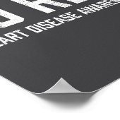 Heart Disease Awareness Shirt Go Red Heart Disease Poster (Hoek)