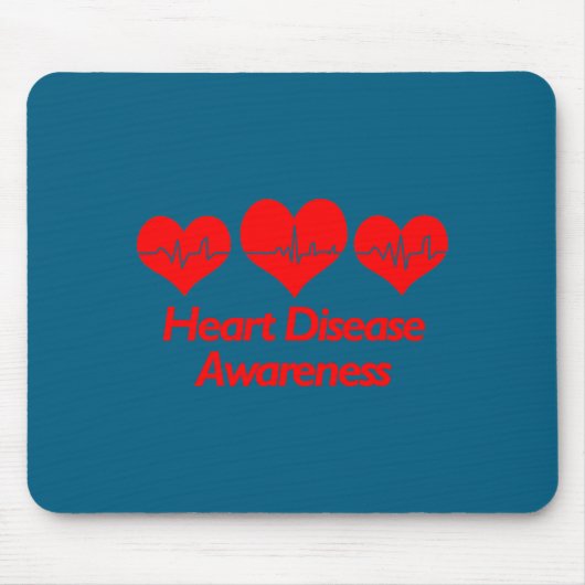 Heart Disease Awareness Shirt - Heart Health Muismat (Voorkant)