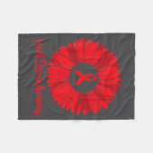 Heart Disease Awareness Sunflower Go Red Women Hea Fleece Deken (Voorkant (Horizontaal))