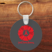 Heart Disease Awareness Sunflower Go Red Women Hea Sleutelhanger (Voorkant)