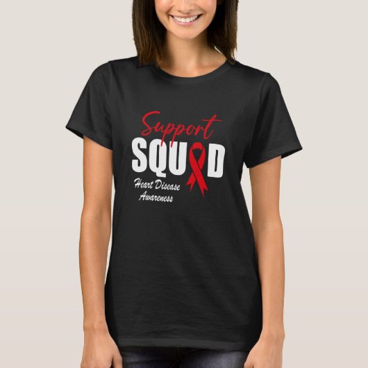 Heart Disease Awareness Support Squad Ameriacn Hea T-shirt (Voorkant)