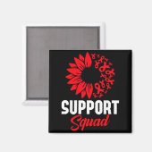 Heart Disease Awareness Support Squad Stroke Blood Magneet (Voorkant / Achterkant)