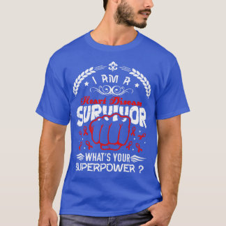 Heart Disease Awareness Survivor Wat je Superp T-shirt
