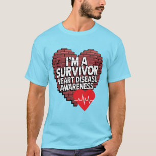 Heart Disease Awareness T-shirt ontwerp.